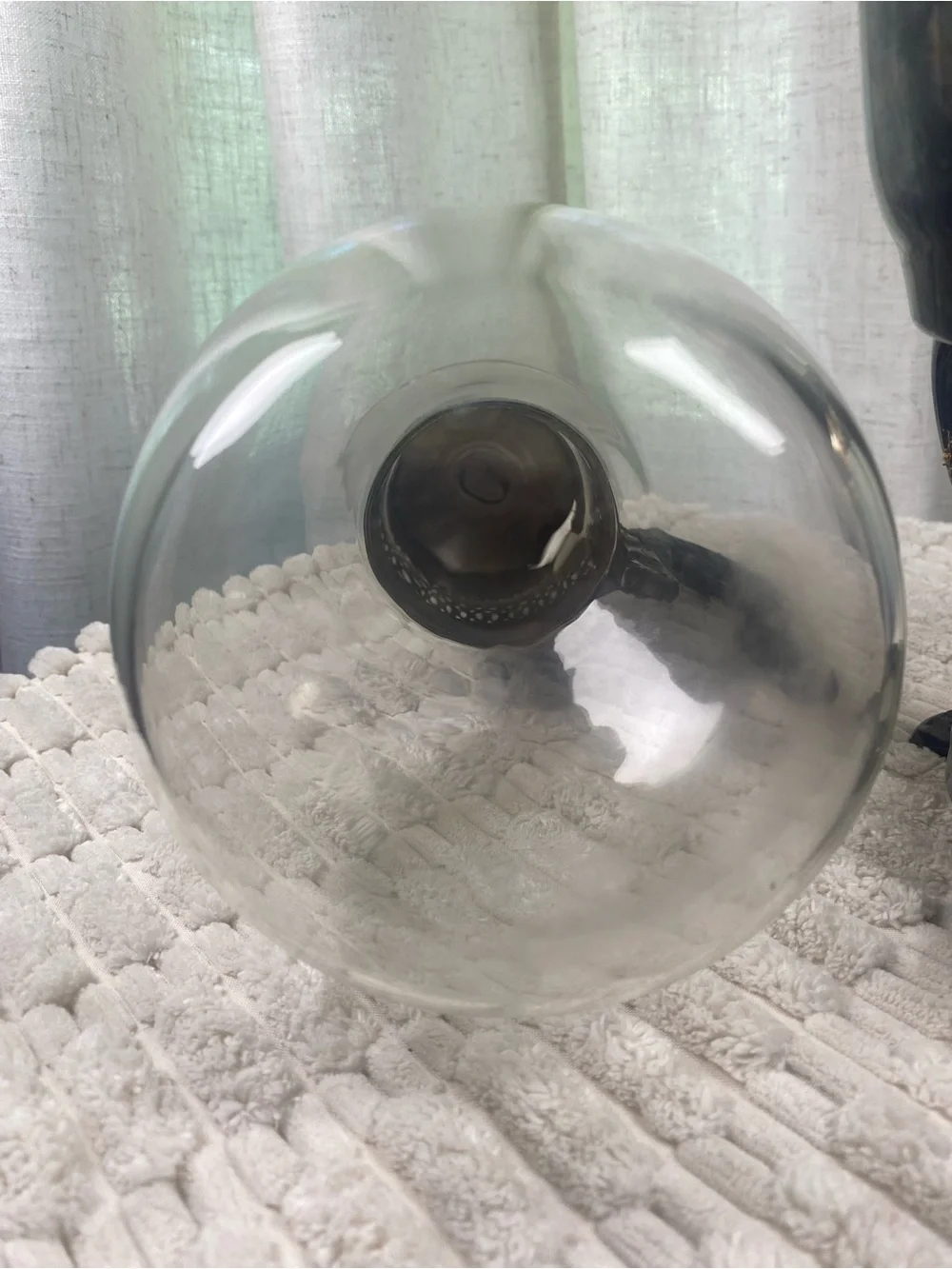 Vintage FB Rogers Silverplate Glass Coffee Carafe & Clawfoot Warmer Stand